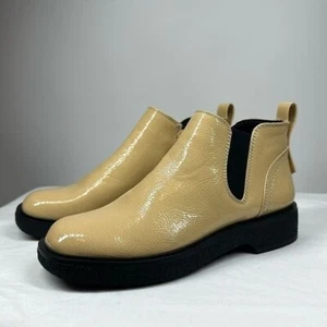 Franco Sarto | Damen 5,5 Jellisa Nude Lack Chelsea Boots Stiefelette - Bild 1 von 9
