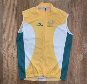 Team Australia 2014 Glasgow Commonwealth Games Cycling Vest Diadora Size Medium - Picture 1 of 5