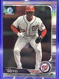 2019 Bowman Chrome Juan Soto Refractor #d/499 #44 Yankees Nationals - Picture 1 of 2