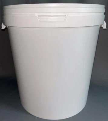 Eimer mit Deckel 30 (33) Liter Weiß Aufbewahrung Lebensmittele Leereimer Kübel - Bild 1 von 4