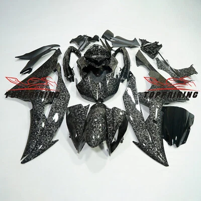 Kit de carenado de fibra de carbono forjado para Yamaha YZF R6 2008-2016 ABS carrocería negra Foto 1 de 4