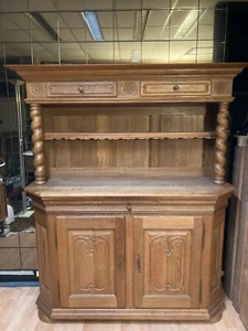 Kannenstock Buffetschrank Aufsatzschrank antik Stil Eichenholz Massiv #172 - Bild 1 von 13