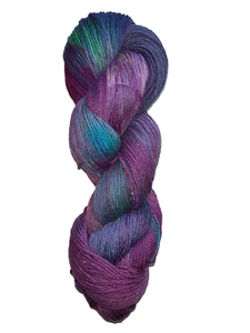 100 g  MERINO-TWEED-NUPSI-Wolle - Handgefärbt    *WINTERNACHT* - Bild 1 von 2