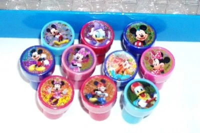 10 peças carimbo autotintura personagem desenho animado lápis topper saco de festa infantil enchimento - Imagem 1 de 4