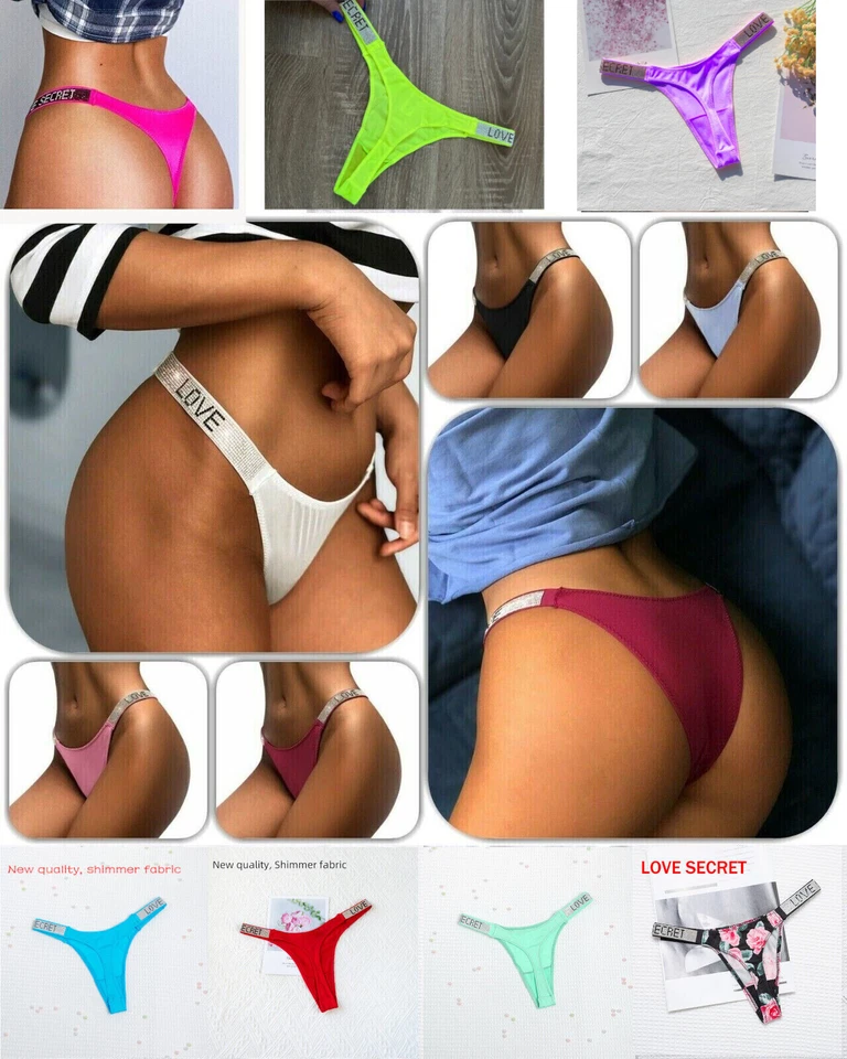 SeXy Brazilian G-String Slip Bikini Tanga String Bikinihose Strass LOVE Brasil - Bild 1 von 4