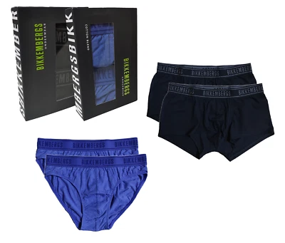 2 Slip / Boxer Uomo Bikkembergs elasticizzati moda elastico esterno S M L XL XXL