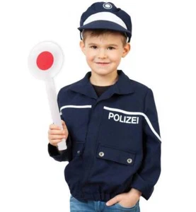 Kinderkostüm Polizei Jacke blau Kostüm Polizist für Jungen Fasching Karneval - Bild 1 von 8