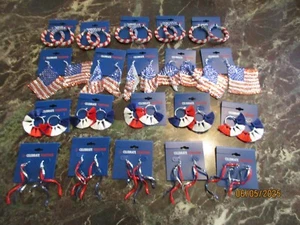 Americana Celebrate Together USA Earrings 4th of July Memorial Day Earring Lot 7 - Picture 1 of 5