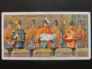 Single: PROCLAIMING CORONATION GEORGE V No.36 THE CORONATION SERIES, Wills 1911 - Picture 1 of 1