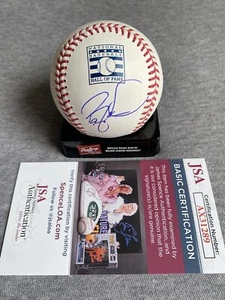 BARRY LARKIN AUTOGRAPH HALL OF FAME LOGO BASEBALL CINCINNATI REDS JSA AX31289 - Picture 1 of 2