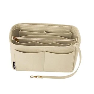 Geldbeutel Organizer Einsatz für Handtaschen, weiche Filztasche mittel klassisch - beige - Bild 1 von 7