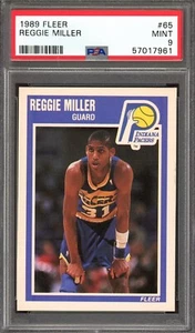 REGGIE MILLER ~ 1989 Fleer Basketball Card #65 ~ Graded PSA 9 MINT - Picture 1 of 1