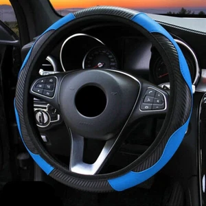 15'' Car Microfiber Leather Steering Wheel Cover For Auto Interior Accessories - Picture 1 of 26