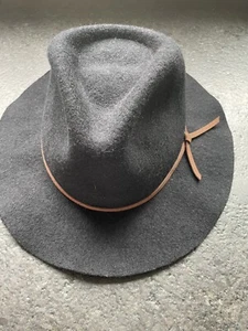 Brixton Womens Hat Valley Fedora Wool Felt Black One Size - Picture 1 of 6