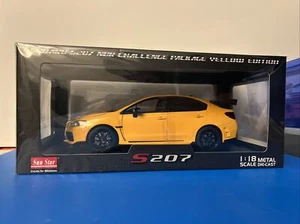 1:18 Subaru WRX STI S207 NBR Challenge Yellow Detailed Sunstar #920/3888 Diecast - Picture 1 of 8