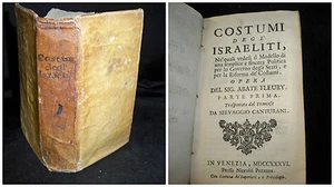 Costumi degl’ israeliti e de’ cristiani – Abate Fleury - Venezia 1736  - Imagen 1 de 1