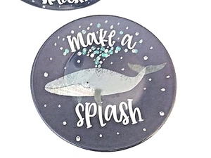 6 NUEVOS PLATOS APERITIVOS DE BALLENA NÁUTICA 6" Melamina HACER UN CHAPOTEO Océano Mar - Imagen 1 de 3