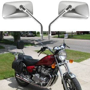 Chrome Motorcycle Side Mirrors M10 For Yamaha XJ 400 550 600 650 700 750 - Picture 1 of 8