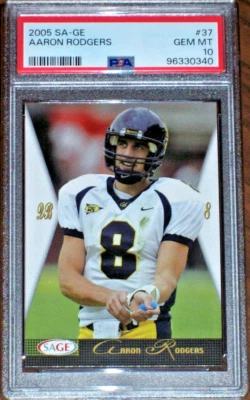 Aaron Rodgers Rookie #37 SA-GE 2005 PSA 10 Green Bay Packers Foto 1 de 3