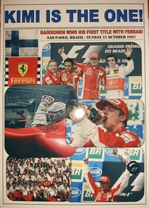 Kimi Raikkonen 2007 Brazilian Grand Prix winner - souvenir print - Picture 1 of 1