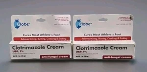 Lot of 2 Tubes Anti-Fungal Cream 1% Athletes Foot 1oz Tube-*New* Exp. 03/2026 - Picture 1 of 6