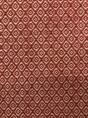 Upholstery Fabric Small Scale Red Diamond Pattern with Knit Backing - 3 yards - Image 1 of 3