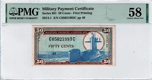 USA 681 SERIES 50 CENTS 1970 MPC MILITARY PAYMENT CERTIFICATE SUB Note - Picture 1 of 2