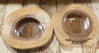 Teak Wood Round Mirror Thailand - Image 1 of 4