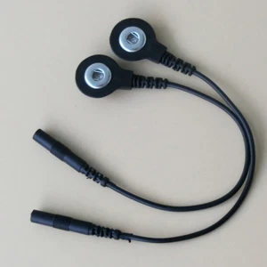 Adapter kurze Kabel Elektrode Kabel Kabel mit Druckknopf 3,5 mm Stecker Loch 2,0 mm TENS - Bild 1 von 8
