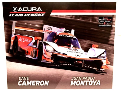 2020 DANE CAMERON/JUAN PABLO MONTOYA ACURA DPI #6 TEAM PENSKE IMSA POSTCARD - Image 1 of 2