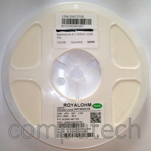 25 pezzi 4,7 KOhm 5% Resistenze SMD1206 Royalohm SMD Code 472 - Bild 1 von 2