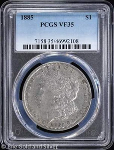 1885-P $1 Morgan Silver Dollar PCGS VF 35 - Picture 1 of 4