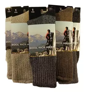 3 Pairs Of Men's Wool Hike Trekking Socks, Thick Chunky Walking Boot Socks, 6-11 - Picture 1 of 1