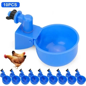 10Pcs Automatic Water Cups Poultry Drinker Waterer Chicken Duck Quail Drinking - Picture 1 of 6