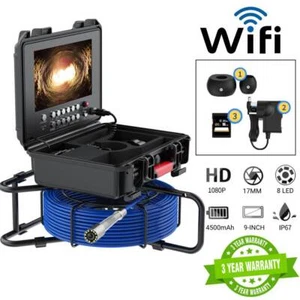 9" Monitor 30M Rohr Inspektion Kamera HD Abfluss Kanal Rohrleitung Video Endoskop - Bild 1 von 18