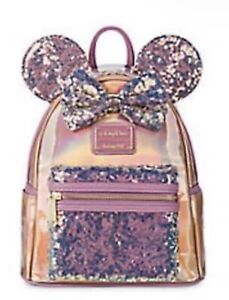 Disney 50th Anniversary Loungefly Minnie Earidescent Iridescent Mini Backpack