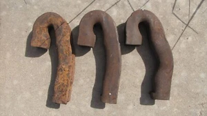 Set of 3 Railroad Anchors - J Hooks Anchors - Uncleaned - Picture 1 of 7
