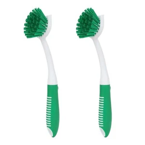 2 Pack Kitchen Scrub Brushes for Cleaning Dishes Pots Pans Sink Bathroom - Picture 1 of 7