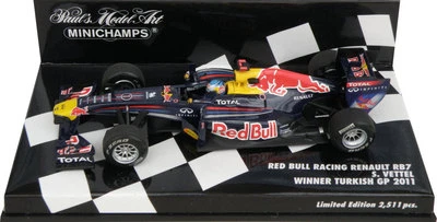 Minichamps Red Bull RB7 Winner Turkish GP 2011 - Sebastian Vettel 1/43 Scale - Image 1 of 2