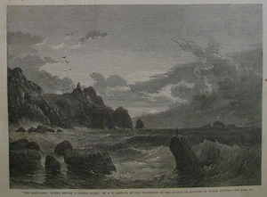 SUNSET BEFORE A STORMY NIGHT DE S P JACKSON 1865 ILUSTRADO LONDRES NOTICIAS - Imagen 1 de 2
