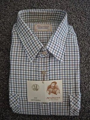 Magellan Tattersall Check Long Sleeve  Vintage Shirt Deadstock BNWT Size Large  - Image 1 of 4