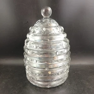 Godinger Crystal Poland "Beehive Collection" Biscuit Jar, Rare, Perfect, OBO - Picture 1 of 13