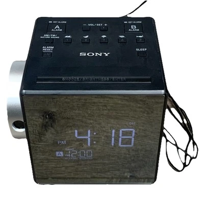 Sony ICF-C1PJ AM/FM Clock Radio White Noise Machine Time Projector Tested - Image 1 of 4