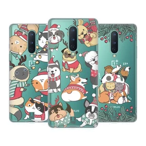 HEAD CASE DESIGNS CHRISTMAS PETS SOFT GEL CASE FOR GOOGLE ONEPLUS PHONES - Picture 1 of 10