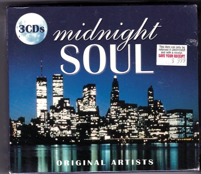 MIDNIGHT SOUL, 3 CD COLLECTION, 30-TRACKS 2000, FANTASTIC! NEW SEALED - Image 1 of 2
