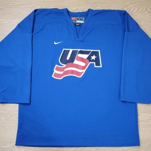 Camiseta deportiva de hockey Nike auténtica usada en la práctica del equipo de Estados Unidos XXL cosida olímpica vintage - Imagen 1 de 15