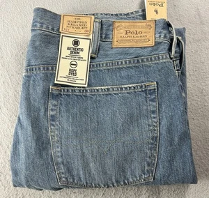POLO RALPH LAUREN Hampton Relaxed Straight Men’s Jeans W42 L36 NWT - Picture 1 of 11