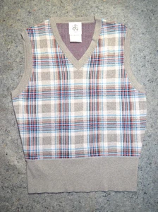 RARE Thom Browne "Black Fleece" Sweater Vest Gray Plaid Brooks Brothers $350 - Picture 1 of 11