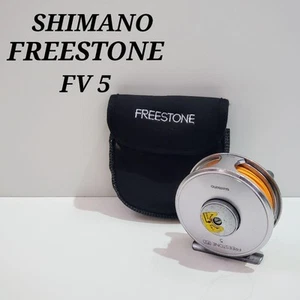 Shimano Freestone FV5 Fly Reel Silver with Orange & Green Line, Case Included - Picture 1 of 8