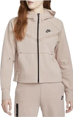 Nike Women Medium Tech Fleece Windrunner Full-Zip Hoodie Pink Oxford CW4298-602 - Image 1 of 4
